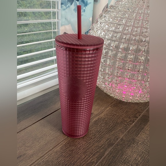Starbucks Pink Jelly Grid Soft Touch Tumbler Venti 2023 - Picture 14 of 15